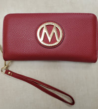 Load image into Gallery viewer, Red Zippered Wallet