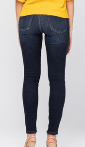 Judy Blue Non-Distressed Mid Rise Skinny Blue Jeans