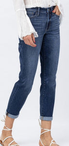 Judy Blue Midrise Boyfriend Denim Jeans