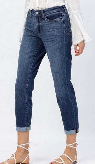 Judy Blue Midrise Boyfriend Denim Jeans