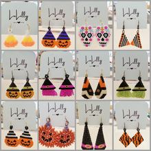 Load image into Gallery viewer, Fall / Halloween Beaded Earrings by LuLilly - Choose Colors and Styles