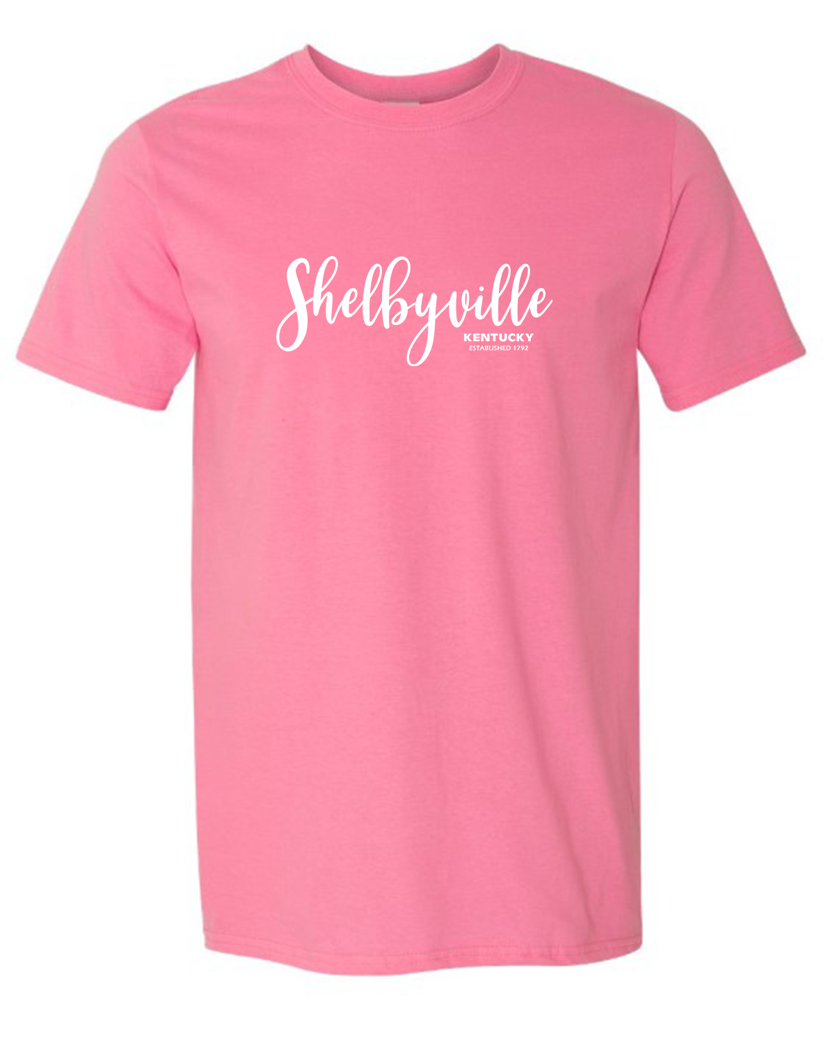 Script Design Shelbyville Ky Short Sleeve T-Shirt - Choose colors!