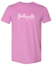Load image into Gallery viewer, Script Design Shelbyville Ky Short Sleeve T-Shirt - Choose colors!
