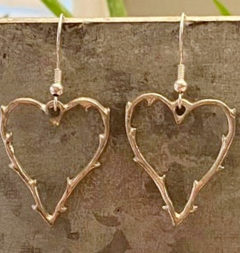 Branched Heart Earrings