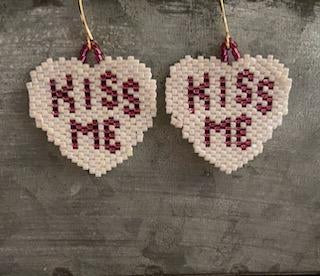 KISS ME Beaded Earrings by LuLilly