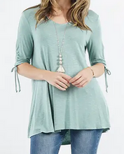 Load image into Gallery viewer, Ruched Sleeve Tunic - Choose Color