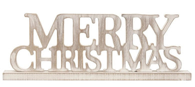 White Washed Merry Christmas on Base