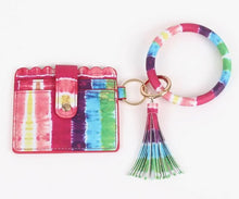 Load image into Gallery viewer, Bangle Wristlet Keychain Wallet - Choose Colors