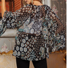 Load image into Gallery viewer, Paisley Print Sheer Blouse