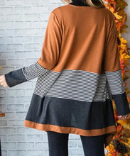 Load image into Gallery viewer, Camel Contrast Open Cardigan