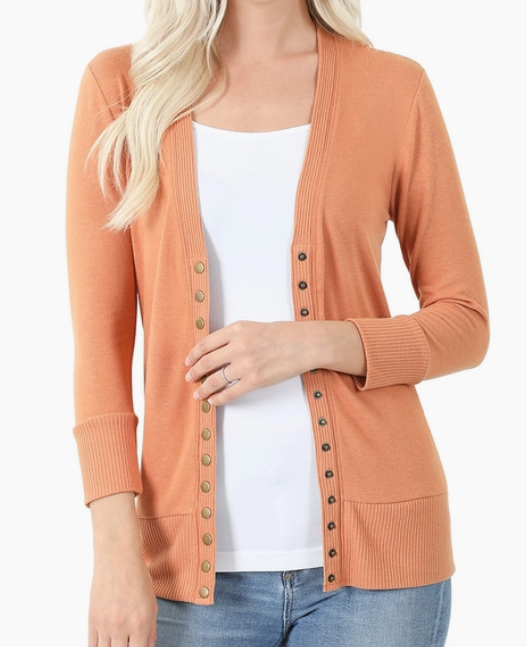 Snap Button Sweater Cardigan