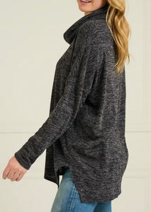 Charcoal Cowl Neck Sweater