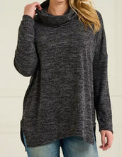 Load image into Gallery viewer, Charcoal Cowl Neck Sweater
