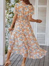 Load image into Gallery viewer, Short Sleeve Floral Ruffled Dress - ONE LARGE LEFT!