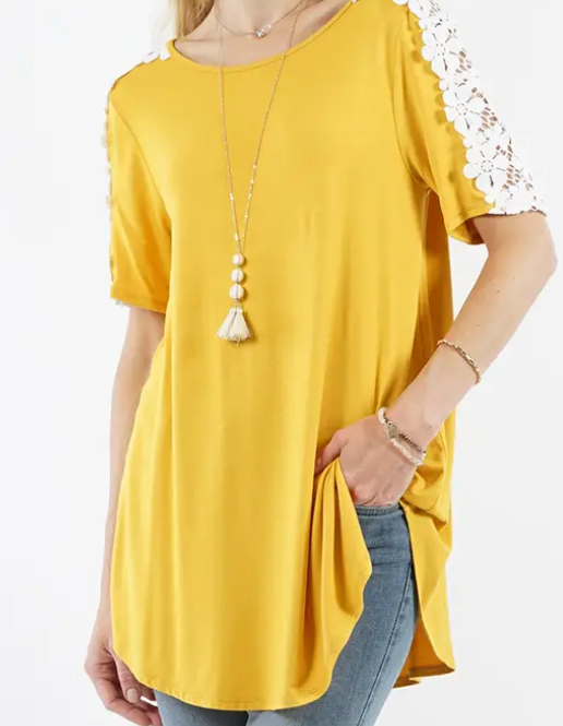 Flower Crochet Tunic - Choose Color