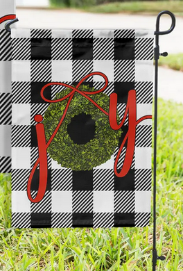 Joy Wreath Garden Flag
