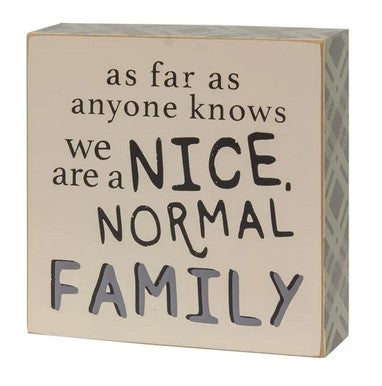 Nice Normal Family Box Sign