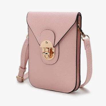 Soft Pink Smartphone Crossbody Purse