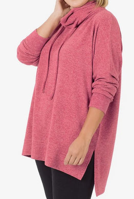 Crawl Neck Brushed Tunic - PLUS SIZES