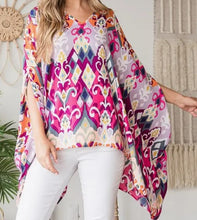 Load image into Gallery viewer, Bright Silky Poncho
