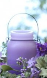 Purple LED Jar Candle w/Timer