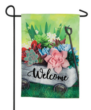 Load image into Gallery viewer, Wagon w/ Succulents Garden Flag - 2D!