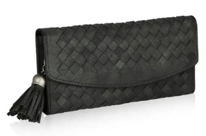 Woven Charcoal Wallet