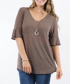 Waterfall Sleeve Top - Plus Sizes