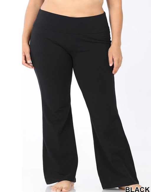 Black Yoga Flare Pants - Also in PLUS SIZES!